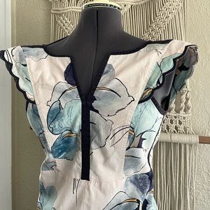 Tory Burch Watercolor Iris Dress